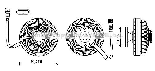 Cupla, ventilator radiator DFC068 AVA QUALITY COOLING