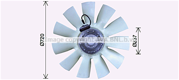 Ventilator, radiator DFF059 AVA QUALITY COOLING