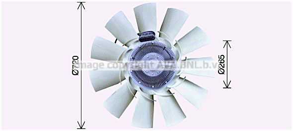 Ventilator, radiator DFF083 AVA QUALITY COOLING