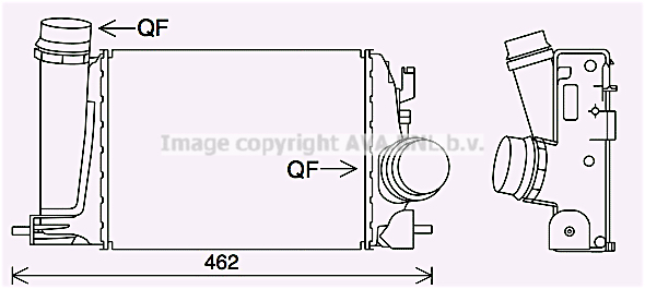 Intercooler, compresor DN4451 AVA QUALITY COOLING