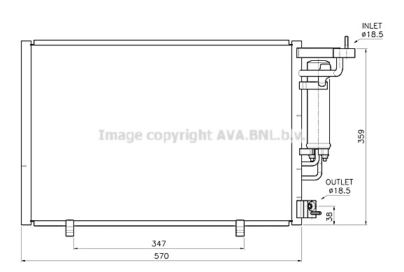 Condensator, climatizare FD5707D AVA QUALITY COOLING