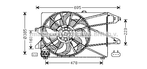 Ventilator, radiator FD7504 AVA QUALITY COOLING