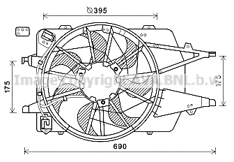 Ventilator, radiator FD7577 AVA QUALITY COOLING