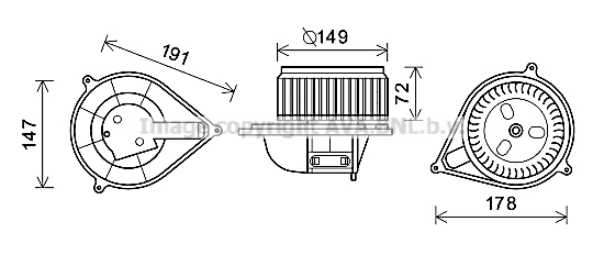 Ventilator, habitaclu FT8427 AVA QUALITY COOLING