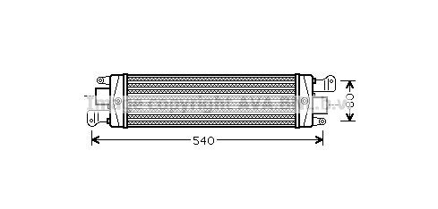 Intercooler, compresor FTA4337 AVA QUALITY COOLING