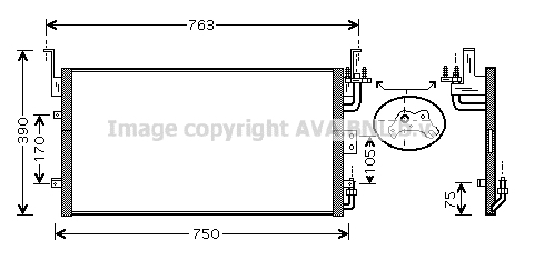 Condensator, climatizare HY5083 AVA QUALITY COOLING