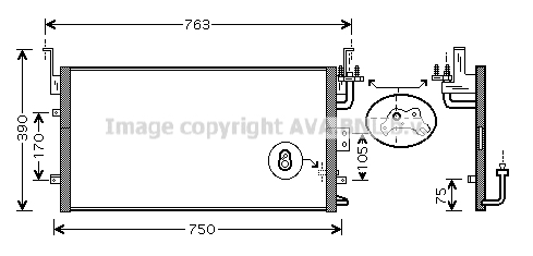 Condensator, climatizare HY5135 AVA QUALITY COOLING