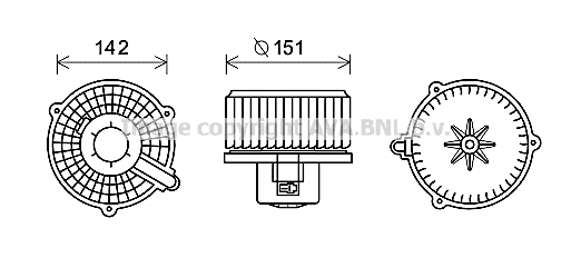 Ventilator, habitaclu HY8399 AVA QUALITY COOLING