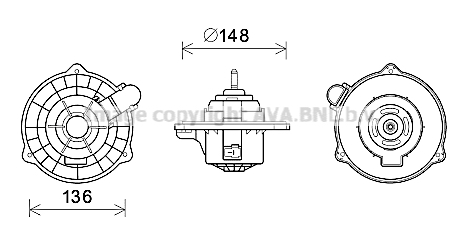 Ventilator, habitaclu HY8404 AVA QUALITY COOLING