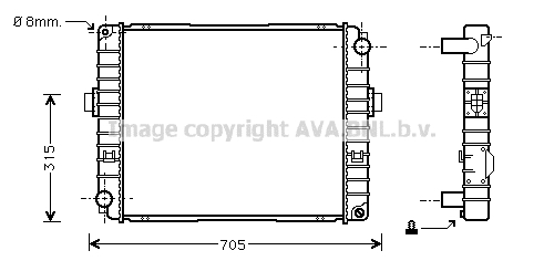 Radiator, racire motor IV2003 AVA QUALITY COOLING