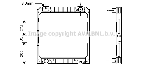 Radiator, racire motor IV2038 AVA QUALITY COOLING