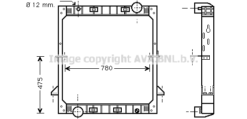 Radiator, racire motor IV2040 AVA QUALITY COOLING