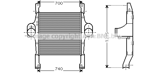 Intercooler, compresor IV4067 AVA QUALITY COOLING