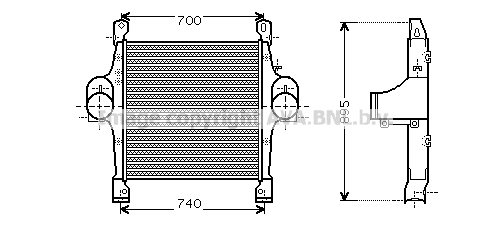 Intercooler, compresor IV4069 AVA QUALITY COOLING