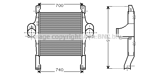 Intercooler, compresor IV4083 AVA QUALITY COOLING