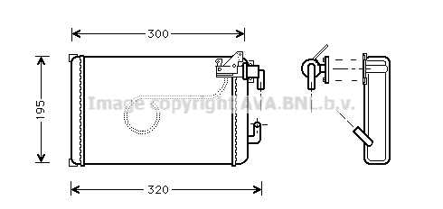 Schimbator caldura, incalzire habitaclu IV6013 AVA QUALITY COOLING