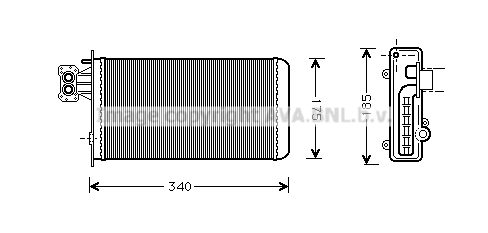 Schimbator caldura, incalzire habitaclu IV6047 AVA QUALITY COOLING