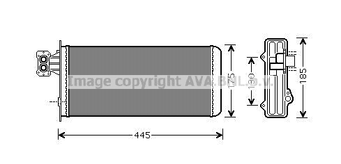 Schimbator caldura, incalzire habitaclu IV6080 AVA QUALITY COOLING