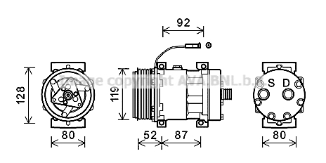 Compresor, climatizare IVAK128 AVA QUALITY COOLING