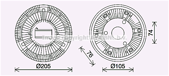 Cupla, ventilator radiator IVC138 AVA QUALITY COOLING