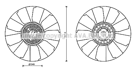 Ventilator, radiator IVF118 AVA QUALITY COOLING