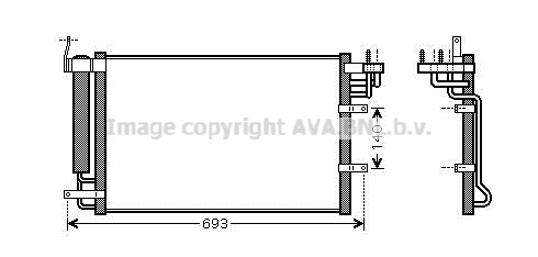 Condensator, climatizare KA5093D AVA QUALITY COOLING