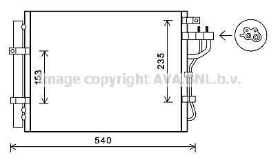 Condensator, climatizare KA5188D AVA QUALITY COOLING