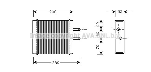 Schimbator caldura, incalzire habitaclu KA6009 AVA QUALITY COOLING