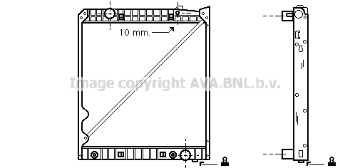 Radiator, racire motor ME2162 AVA QUALITY COOLING