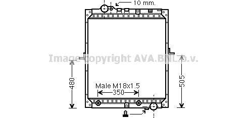 Radiator, racire motor ME2182 AVA QUALITY COOLING