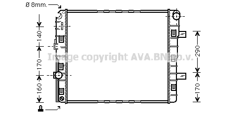 Radiator, racire motor ME2184 AVA QUALITY COOLING