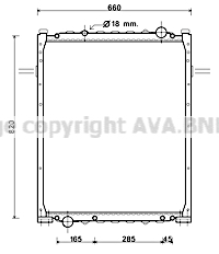 Radiator, racire motor ME2246 AVA QUALITY COOLING