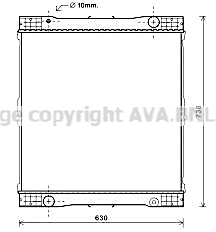 Radiator, racire motor ME2261N AVA QUALITY COOLING