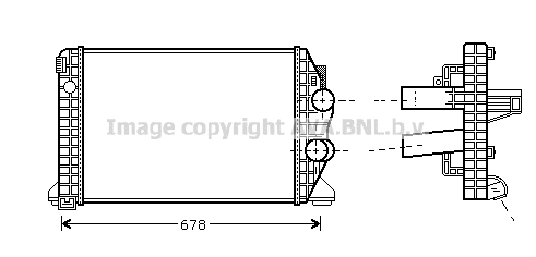 Intercooler, compresor ME4166 AVA QUALITY COOLING
