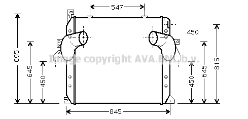 Intercooler, compresor ME4178 AVA QUALITY COOLING