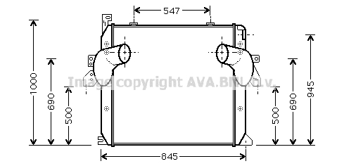 Intercooler, compresor ME4223 AVA QUALITY COOLING