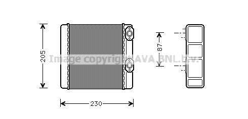 Schimbator caldura, incalzire habitaclu ME6132 AVA QUALITY COOLING