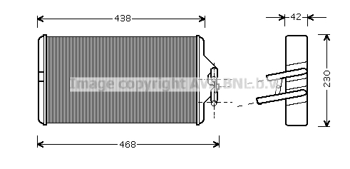 Schimbator caldura, incalzire habitaclu ME6187 AVA QUALITY COOLING