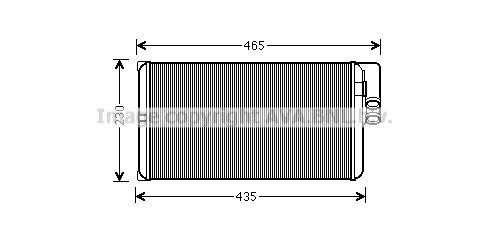 Schimbator caldura, incalzire habitaclu ME6231 AVA QUALITY COOLING