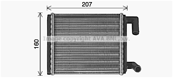 Schimbator caldura, incalzire habitaclu ME6330 AVA QUALITY COOLING