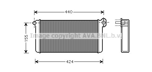 Schimbator caldura, incalzire habitaclu MEA6192 AVA QUALITY COOLING