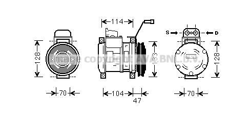 Compresor, climatizare MEAK189 AVA QUALITY COOLING