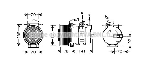 Compresor, climatizare MEAK250 AVA QUALITY COOLING