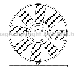 Ventilator, radiator MEB274 AVA QUALITY COOLING