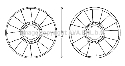 Ventilator, radiator MEB283 AVA QUALITY COOLING