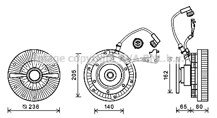 Cupla, ventilator radiator MEC258 AVA QUALITY COOLING