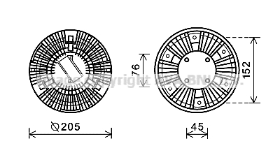 Cupla, ventilator radiator MEC263 AVA QUALITY COOLING
