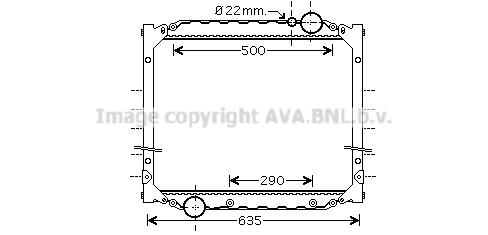 Radiator, racire motor MN2057 AVA QUALITY COOLING