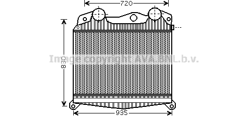 Intercooler, compresor MN4040 AVA QUALITY COOLING