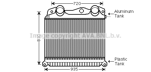 Intercooler, compresor MN4056 AVA QUALITY COOLING